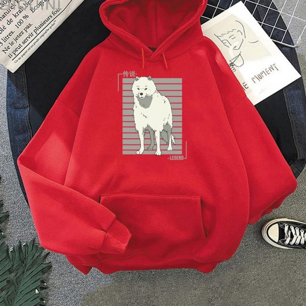 Oversized Hoodie Women Men Cartoon Dog To Your Eternity Print Cool Kawai Pullover Spring Casual Harajuku - To Your Eternity Merch