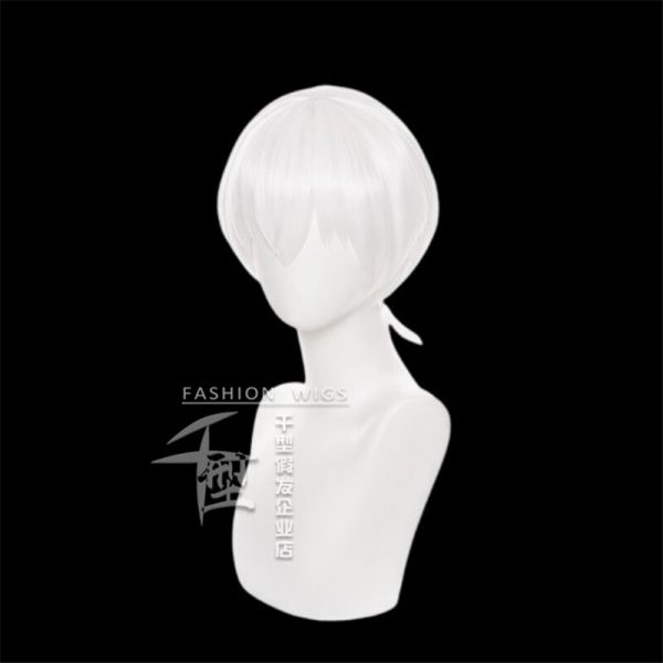 To Your Eternity Eternity Fushi White Short Cosplay Wig with Mini Ponytail Hair Peluca Anime Role 1 - To Your Eternity Merch